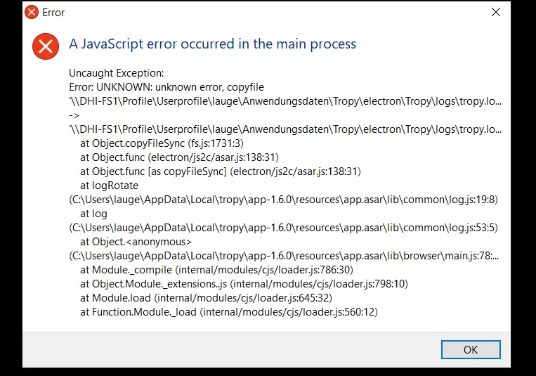 What Is A Javascript Error Occurred In The Main Process Design Corral